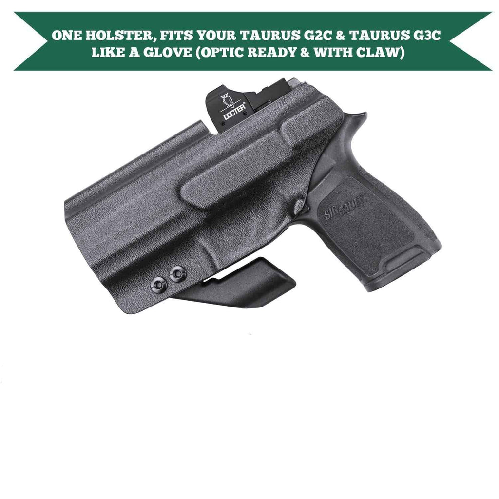 Sig Sauer P320 Full Size Compact P320X Carry Pistol Holster with Claw Red Dot Optics Cut Trigger Guard Holsters for Fat Guys | WARRIORLAND