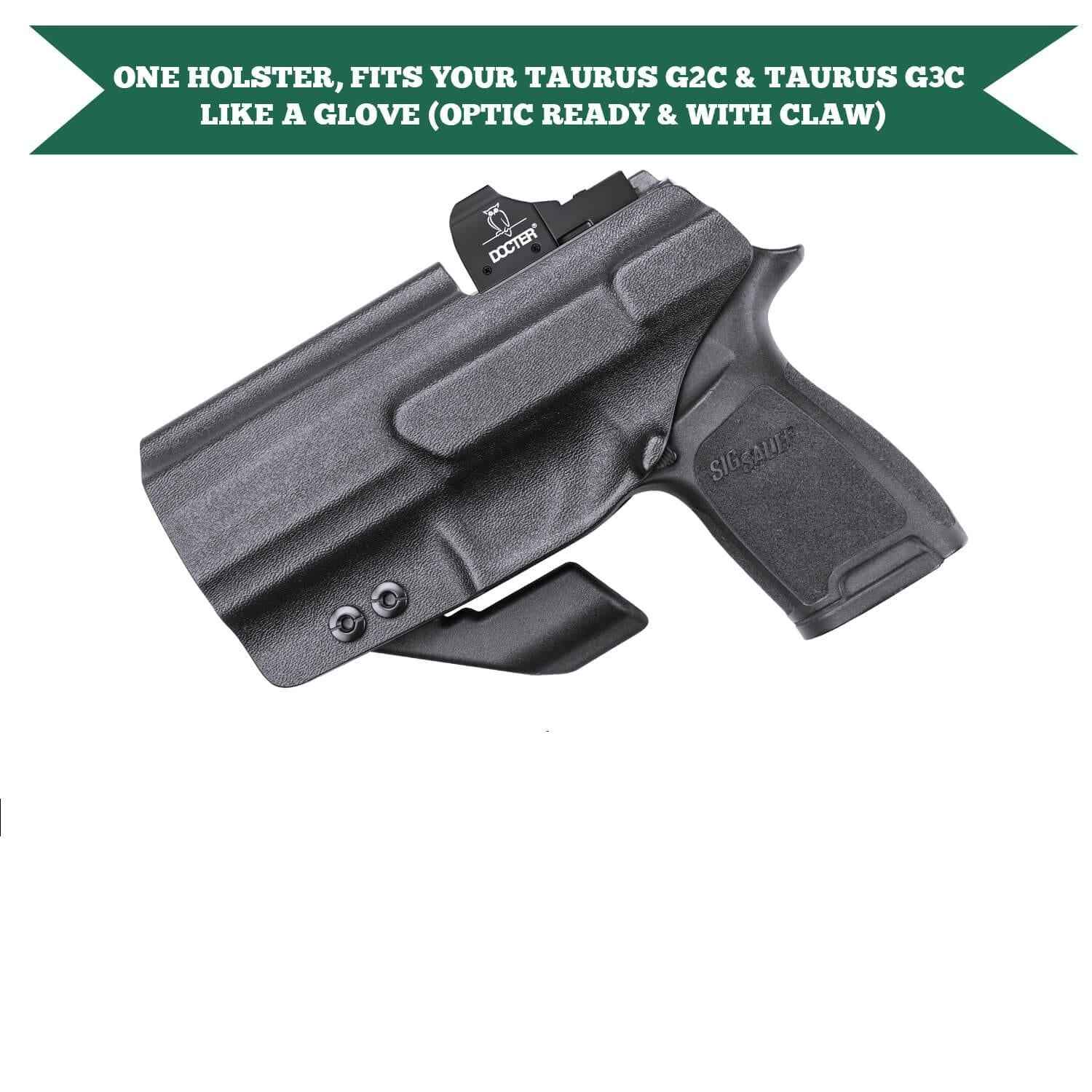 Sig Sauer P320 Full Size Compact P320X Carry Pistol Holster with Claw Red Dot Optics Cut Trigger Guard Holsters for Fat Guys | WARRIORLAND