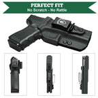 IWB Glock Holster for 17 19 23 26 32 Gen 4 5 19X 44 45 with Adjustable Ride Height and Metal Belt Clip | WARRIORLAND
