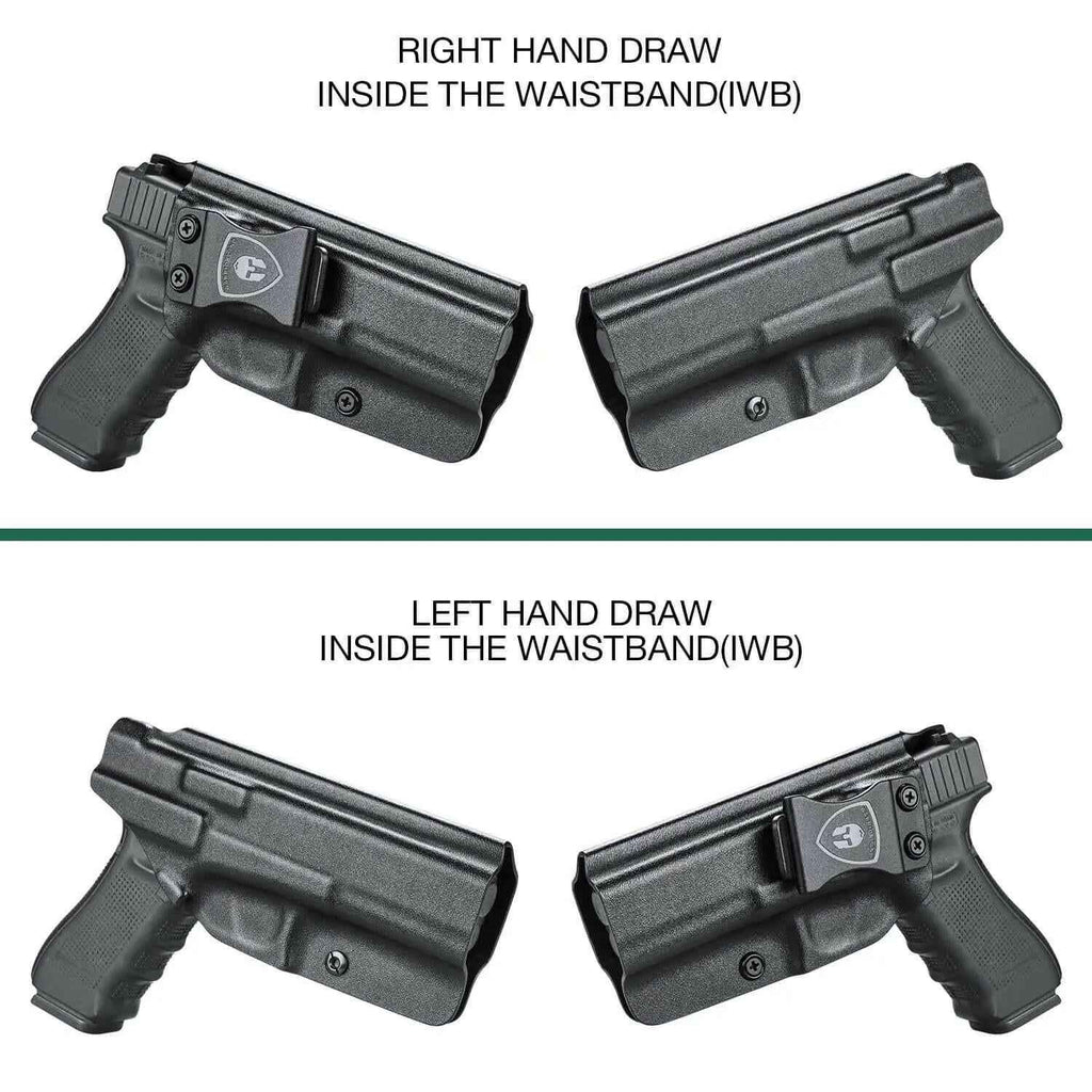 Kydex IWB Holster Glock 17 19 23 26 Right/Left Handed - WARRIORLAND Premium Concealed Carry Solution