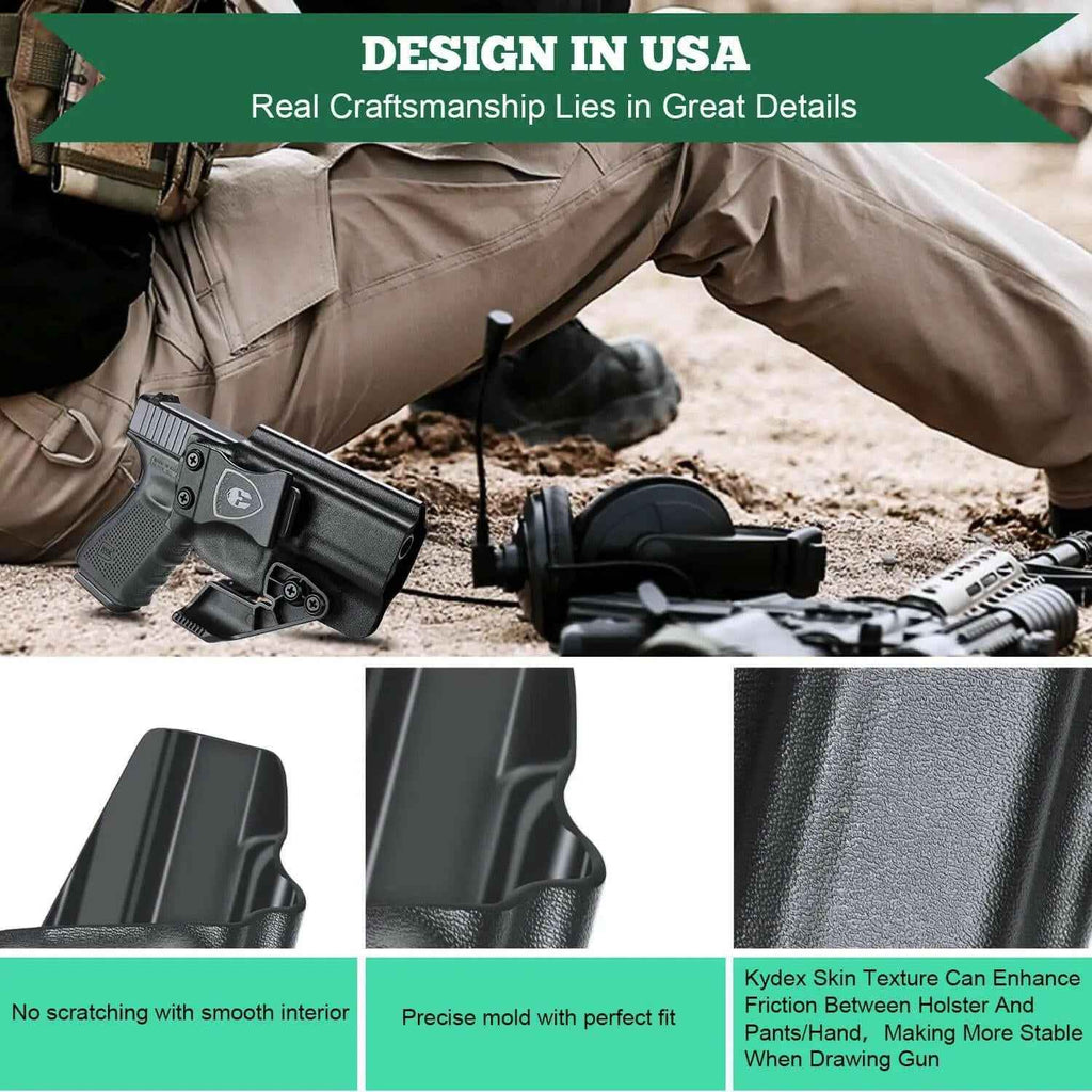GLOCK Holster for Fat Guys with Claw and Red Dot Optics Cut for Gen3-5 Models | WARRIORLAND