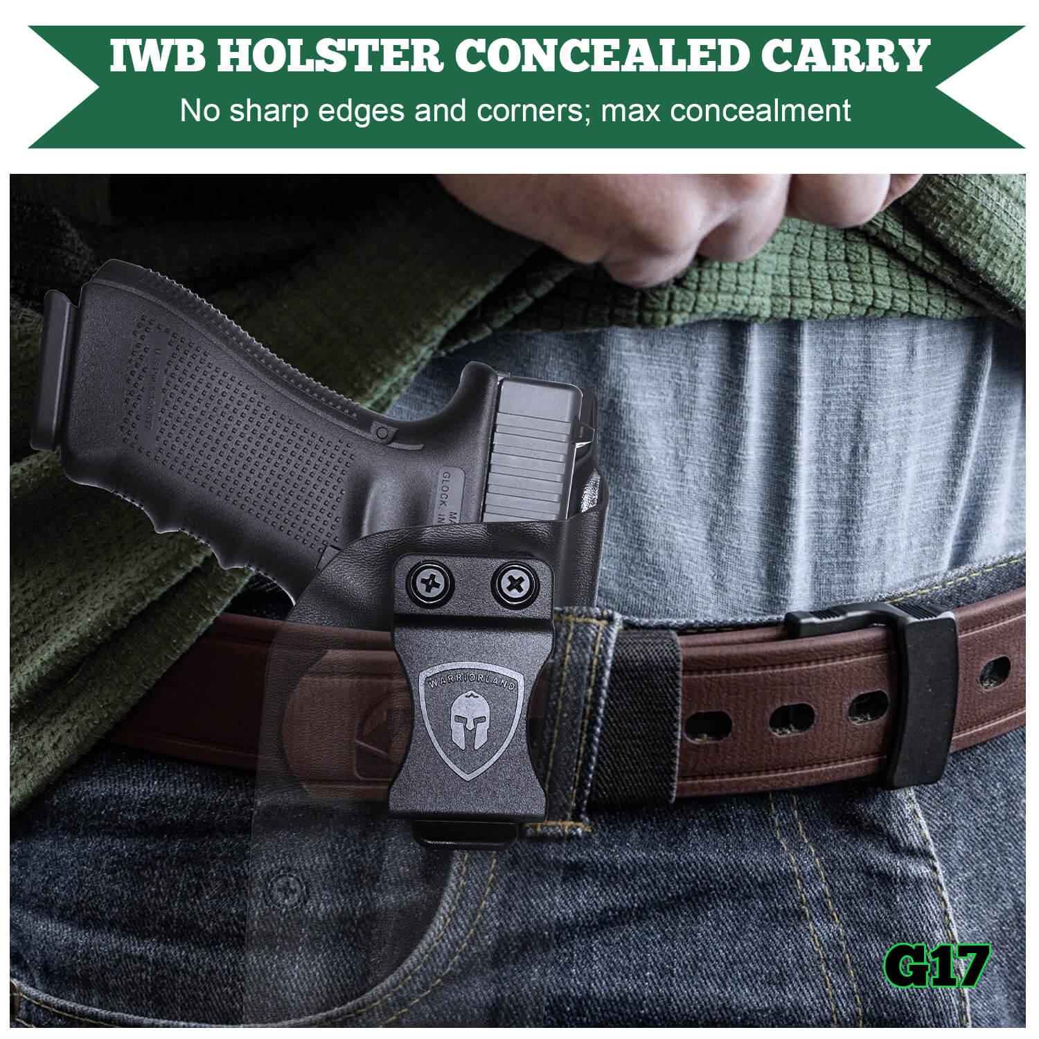 Kydex IWB Holster for Glock 17 / 22 / 31 Inside Waistband Concealed Carry Right/ Left Handed | WARRIORLAND