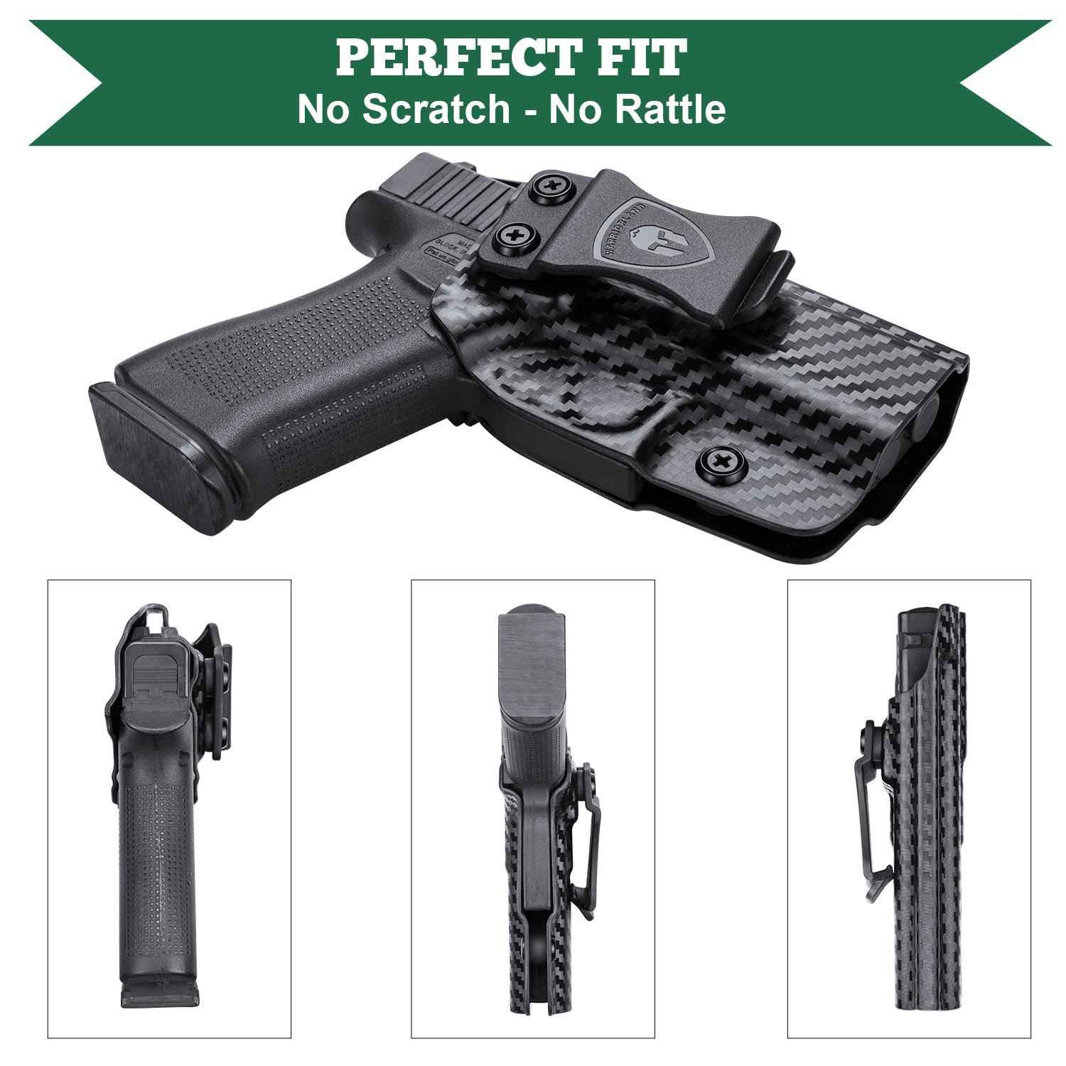 IWB Holster for Glock 43 43x - Carbon Fiber Kydex | WARRIORLAND