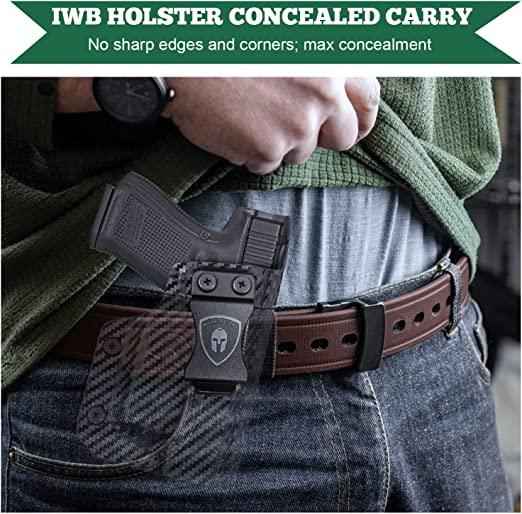 Carbon Fiber IWB Holster for Glock 17 19 20 21 22 29 31 32 35 Gen 4 5 44 45 with TLR 6 - WARRIORLAND