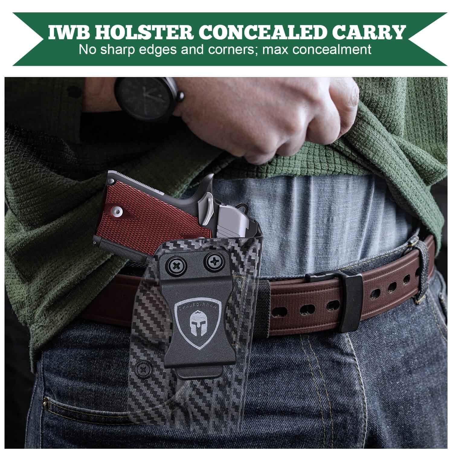 Carbon Fiber Kydex IWB Holster for Kimber Micro 9 9mm Pistol Concealed Carry | WARRIORLAND