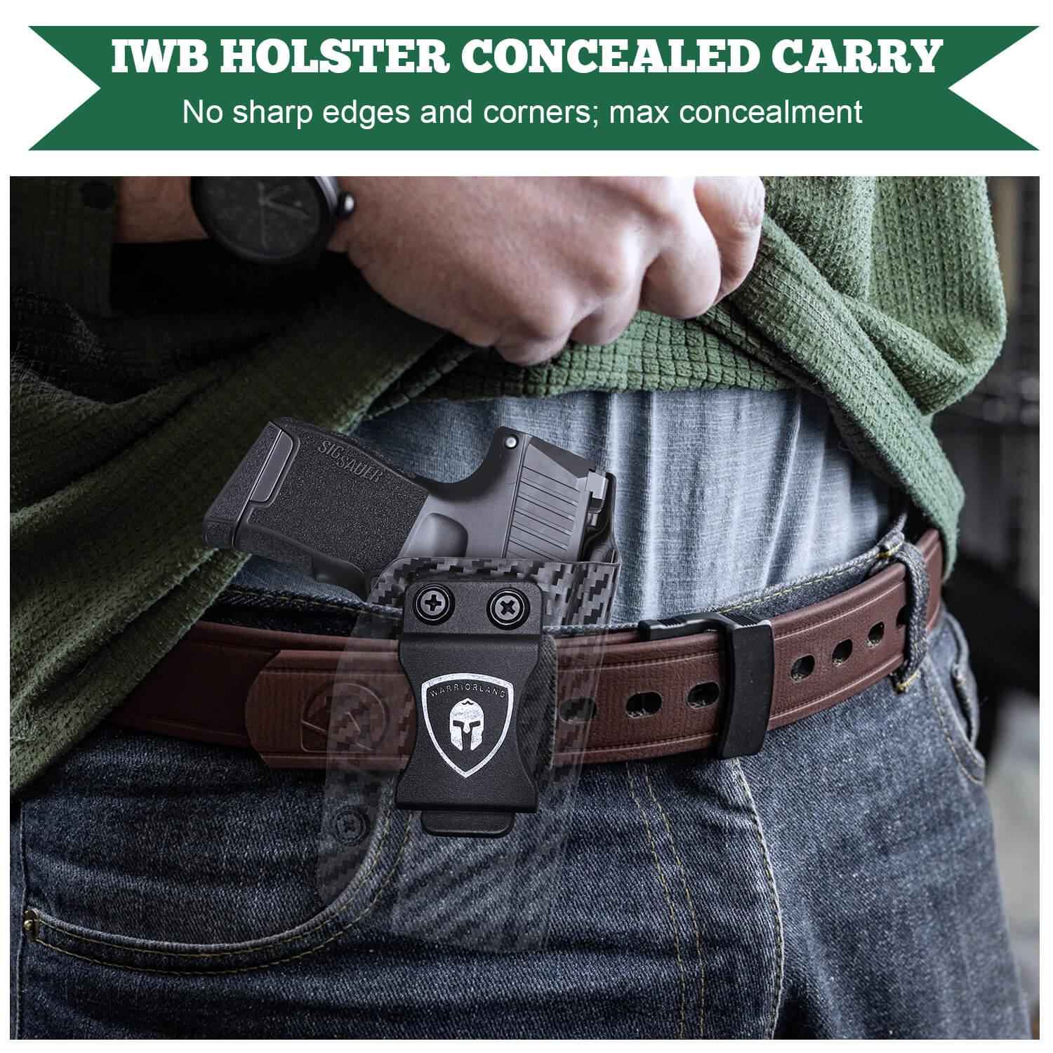 Sig Sauer P365XL IWB Kydex Holser, Carbon Fiber Texture, Inside the Waist Band, Right Hand | WARRIORLAND