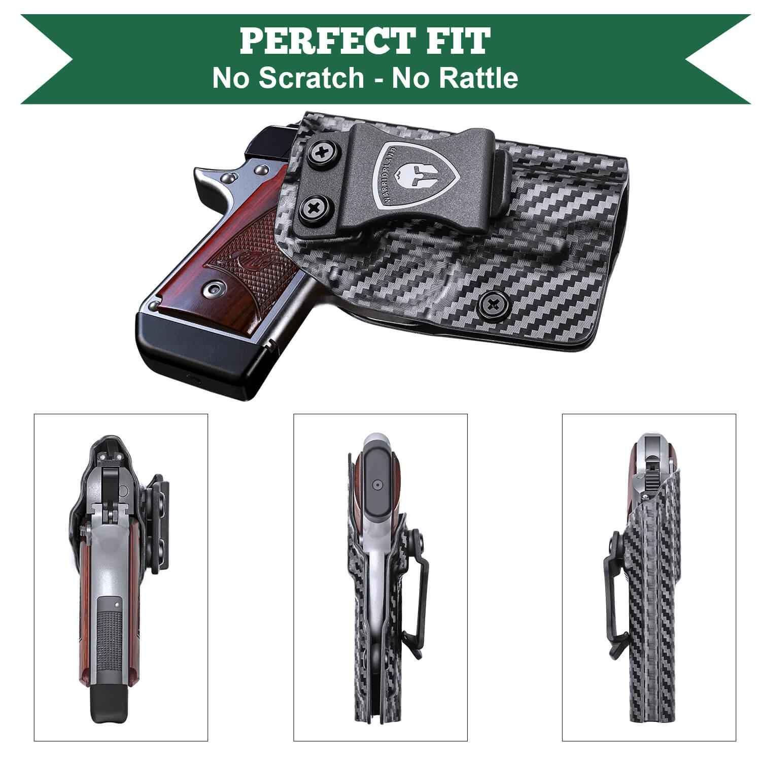 Carbon Fiber Kydex IWB Holster for Kimber Micro 9 9mm Pistol Concealed Carry | WARRIORLAND