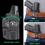 Kydex IWB Holster Smith & Wesson M&P Shield /Plus/ M2.0  9mm/.40 Pistol Adjustable Ride Height Metal Belt Clip | WARRIORLAND