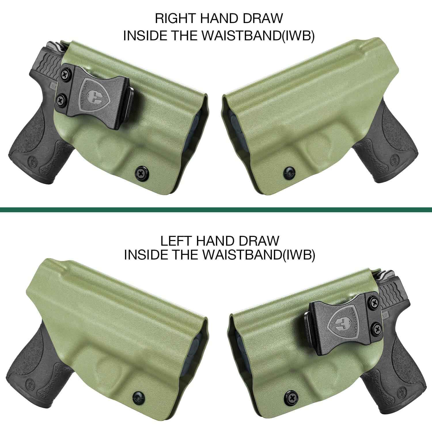 Army Green Smith & Wesson Kydex IWB Holster M&P Shield Plus M2.0  M1.0  9mm/.40 Pistol | WARRIORLAND