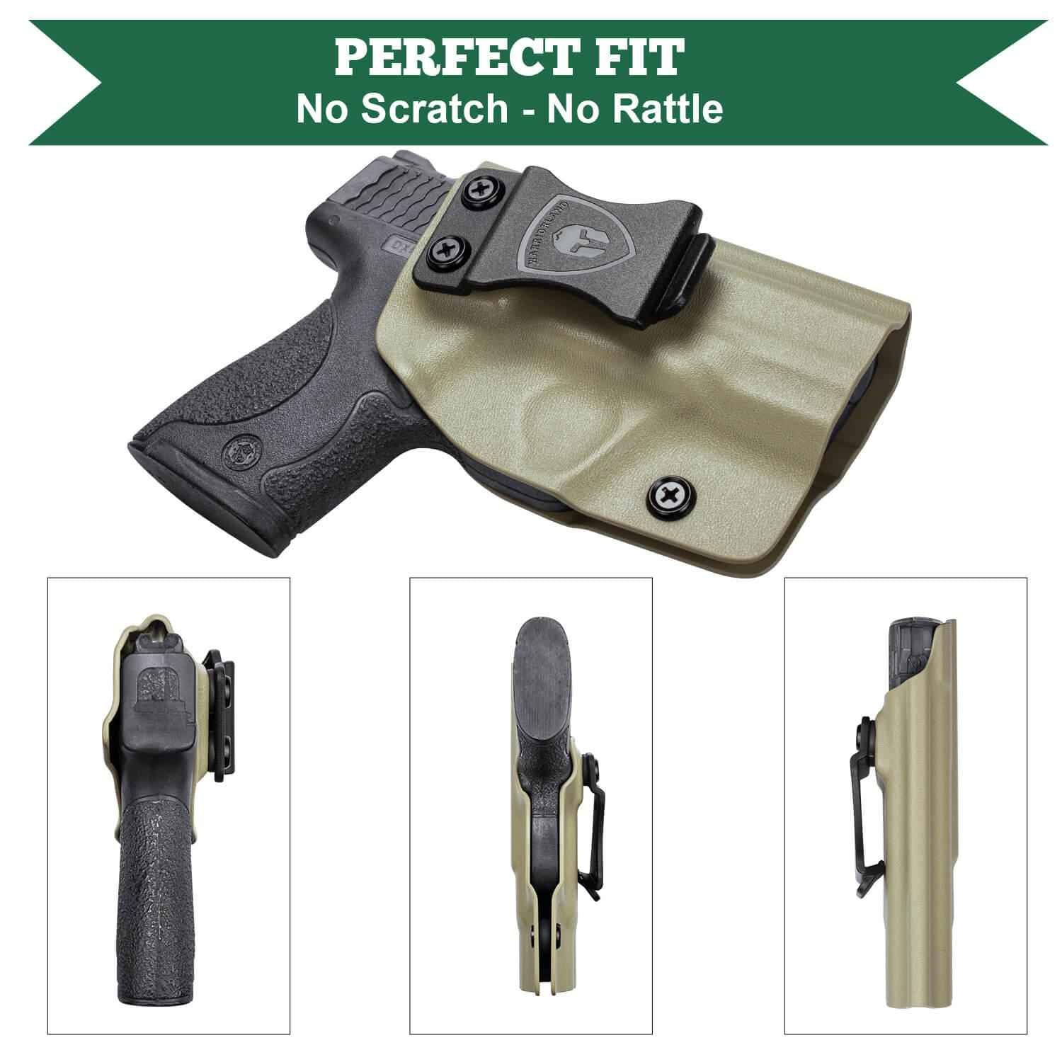 Tan Smith & Wesson Kydex IWB Holster M&P Shield Plus M2.0  M1.0  9mm/.40 Pistol Right/ Left Handed