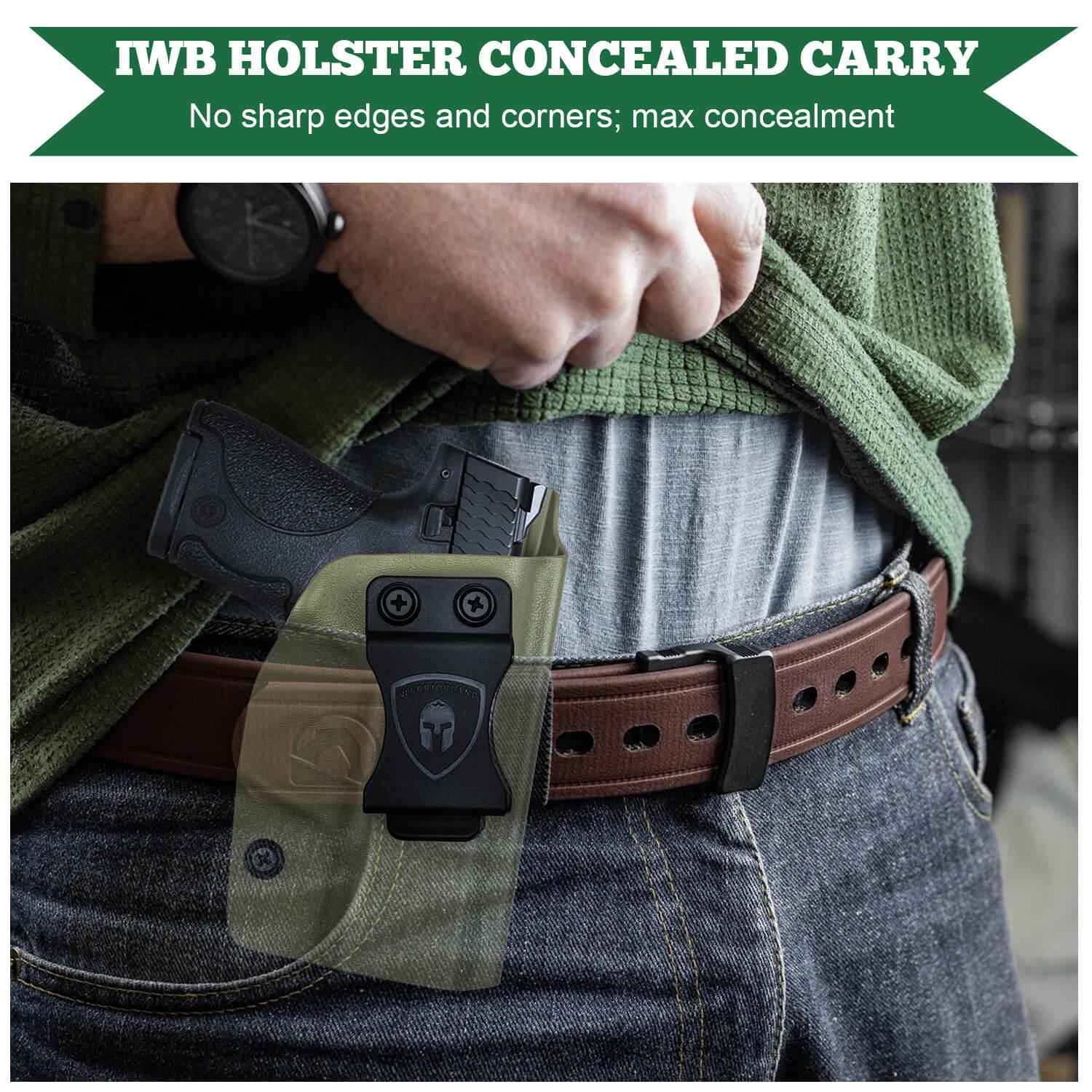Army Green Smith & Wesson Kydex IWB Holster M&P Shield Plus M2.0  M1.0  9mm/.40 Pistol | WARRIORLAND