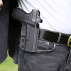 Kydex OWB Paddle Holster with red dot optics cut for Glock 17 19 23 26 32 Gen 4 5 19X 44 45 Right/Left Handed | WARRIORLAND