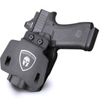 Kydex OWB Holster for Glock 43 43x with Paddle Appendix Open Carry Red Dot Optics Cut Trigger Guard Right/ Left | WARRIORLAND