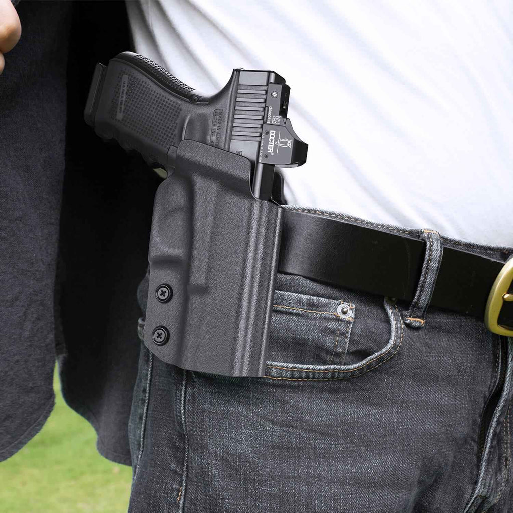 Kydex OWB Paddle Holster for Springfield Armory Hellcat Pro with red dot sights optics cut Trigger Guard Appendix Open Carry | WARRIORLAND