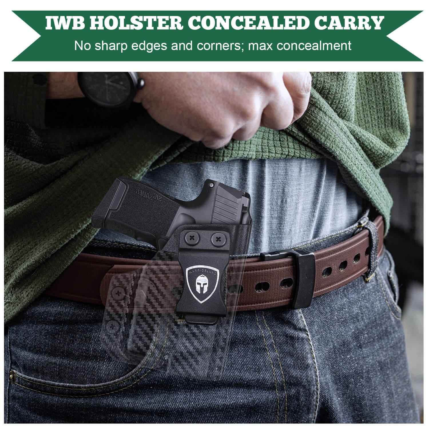 Sig Sauer P365 SAS X XL Pistol with TLR6 Carbon Fiber Kydex  IWB Light Bearing Holsters Appendix Concealment Carry Trigger Guard Holster | WARRIORLAND