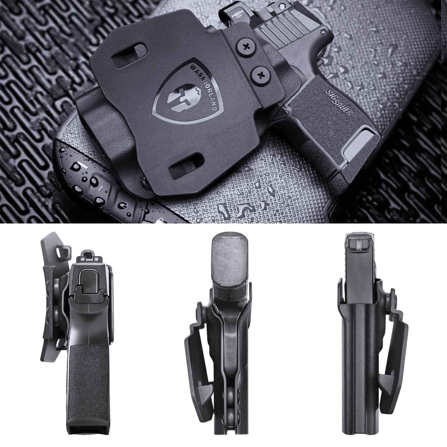 Sig Sauer P365 XL Open Carry OWB Paddle Holster,Fit P365 P365 XL P365 SAS P365X P365.380 ACP P365 ROSE.380 ACP Kydex Holster with Red Dot Cut, Right Hand | WARRIORLAND