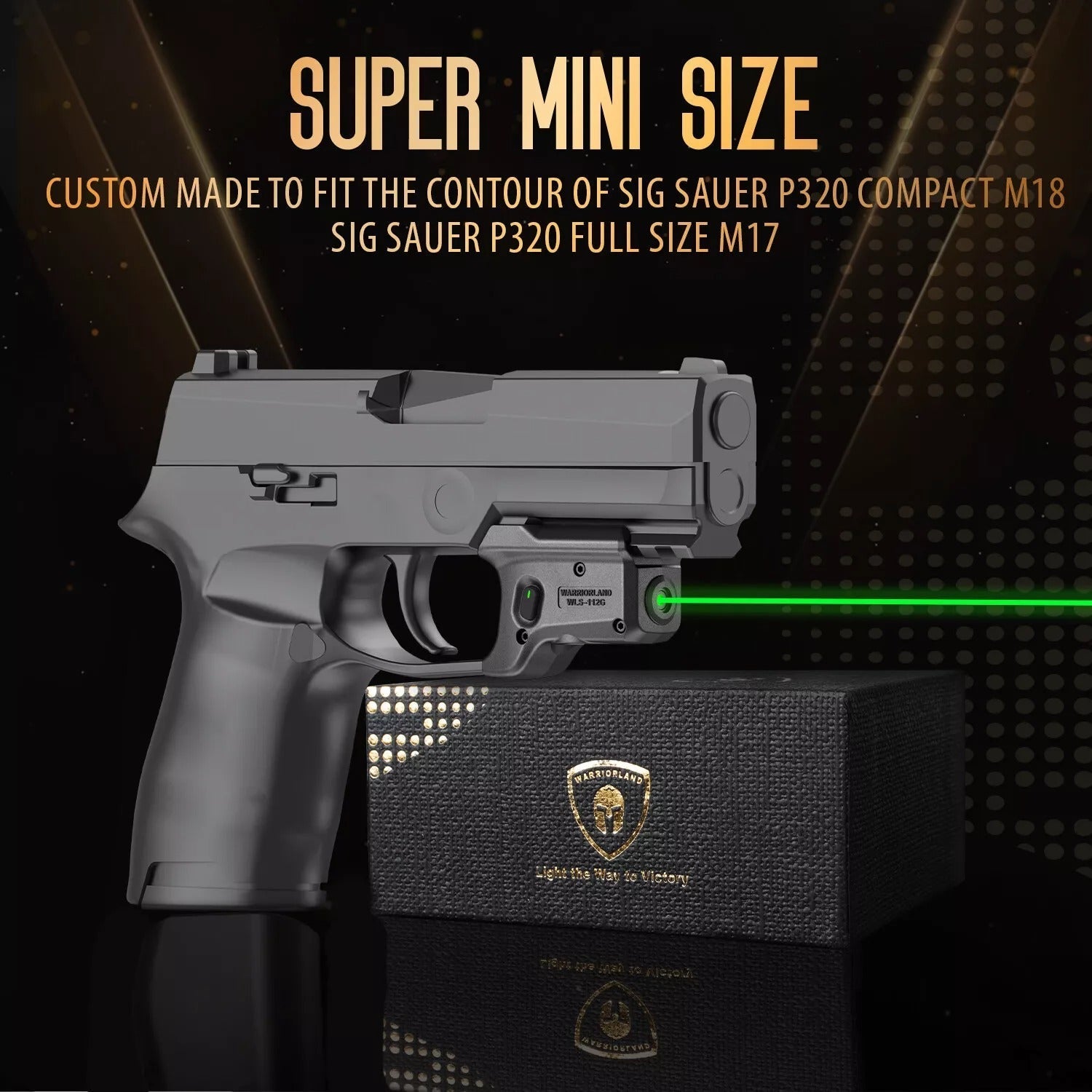 Green Laser Sight Fit Sig Sauer P320 Compact M18&P320 Full Size M17 ,WLS-112G - WARRIORLAND