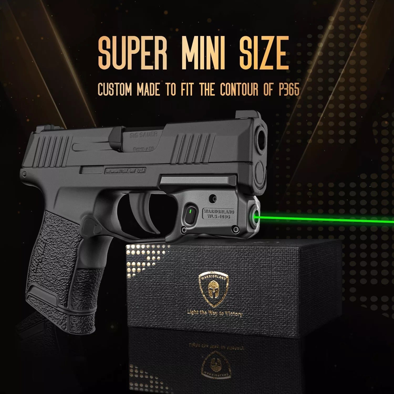 Green Laser Sight Designed to fit Sig Sauer P365/ P365X/P365XL,WLS-103G - WARRIORLAND