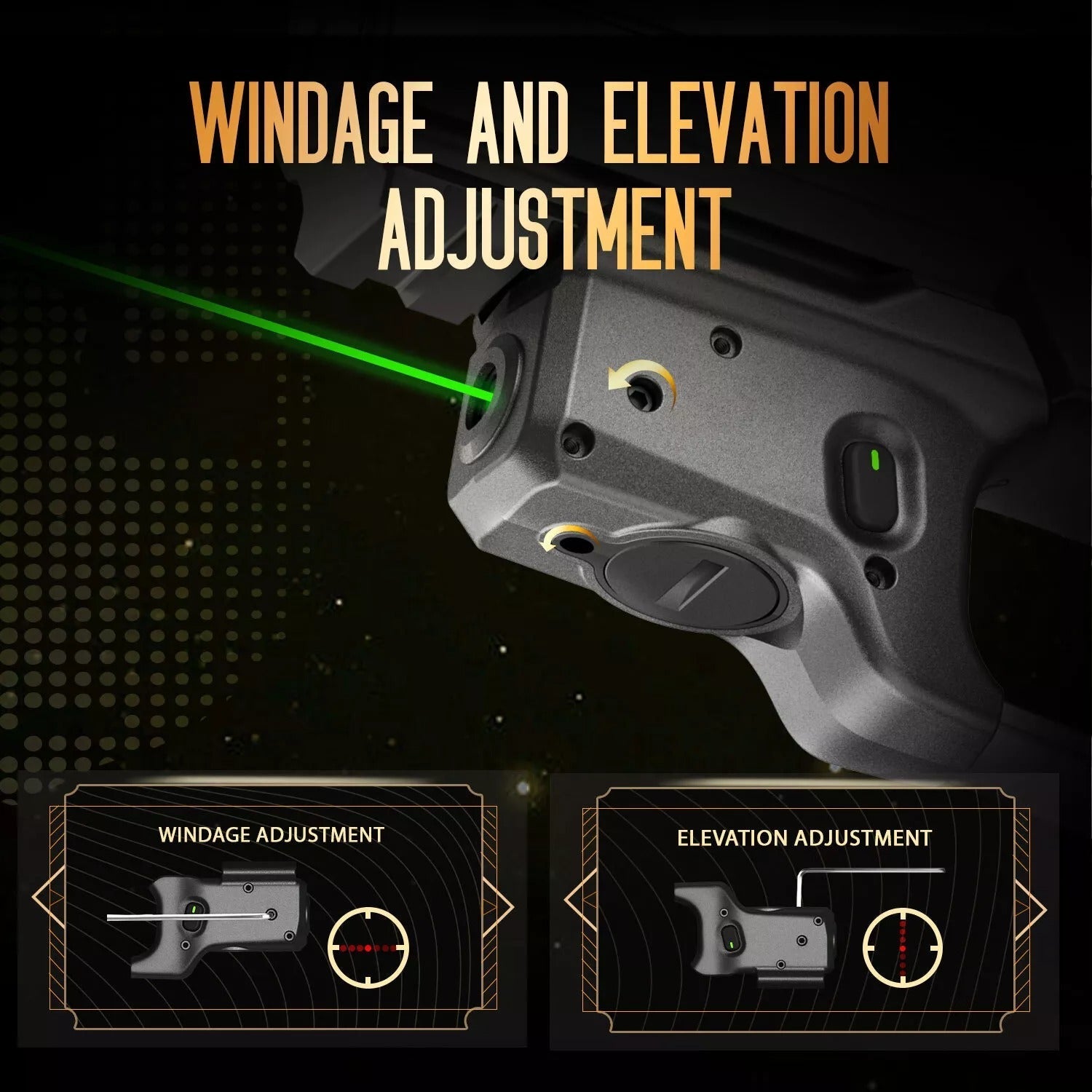 Warriorland WLS-112G Green Laser Sight Fit Sig P320 Compact M18 & P320 Full Size M17,With P320 Holster - WARRIORLAND