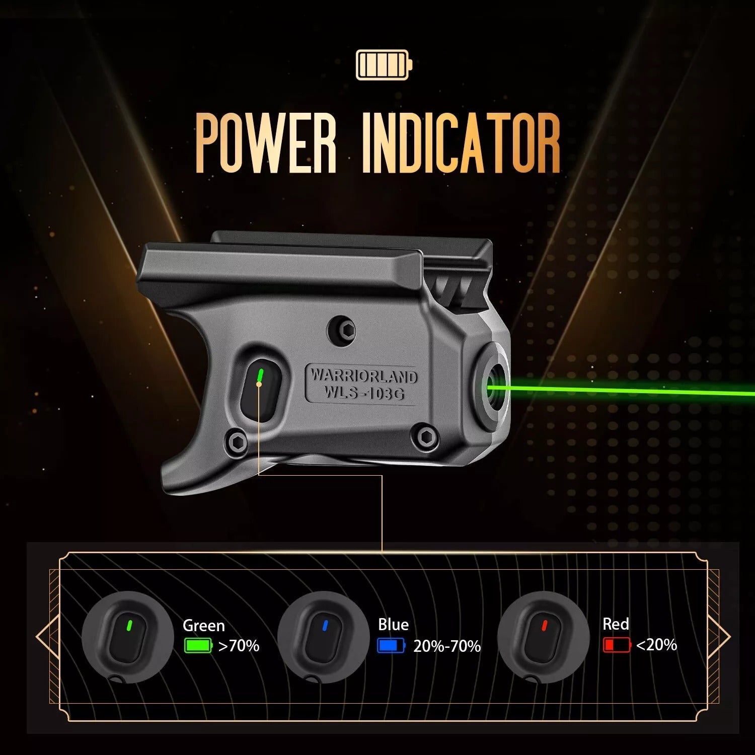 Green Laser Sight Designed to fit Sig Sauer P365/ P365X/P365XL,WLS-103G - WARRIORLAND
