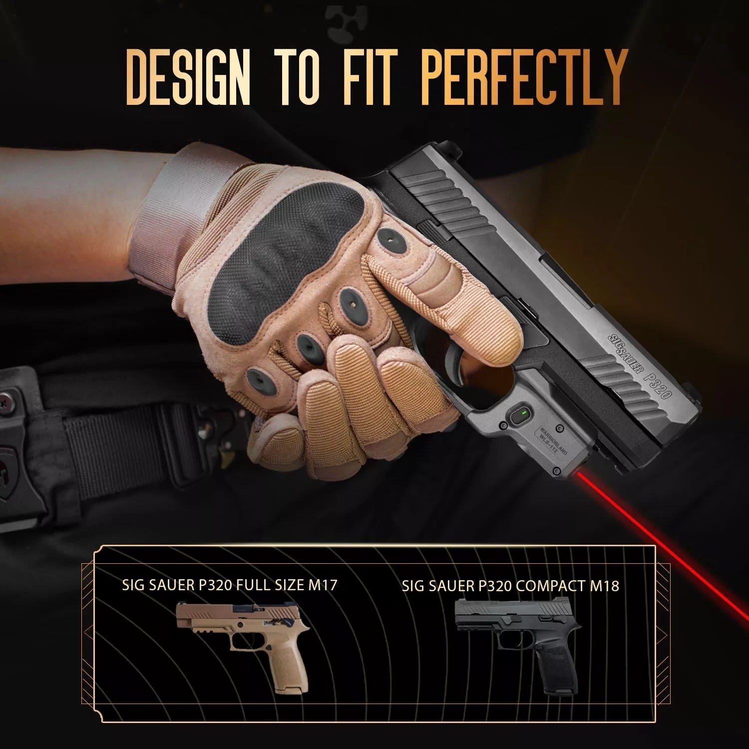 Red Laser Sight Fit Sig P320 Compact M18 & P320 Full Size M17 Pistol,Wi/P320 Holster - WARRIORLAND