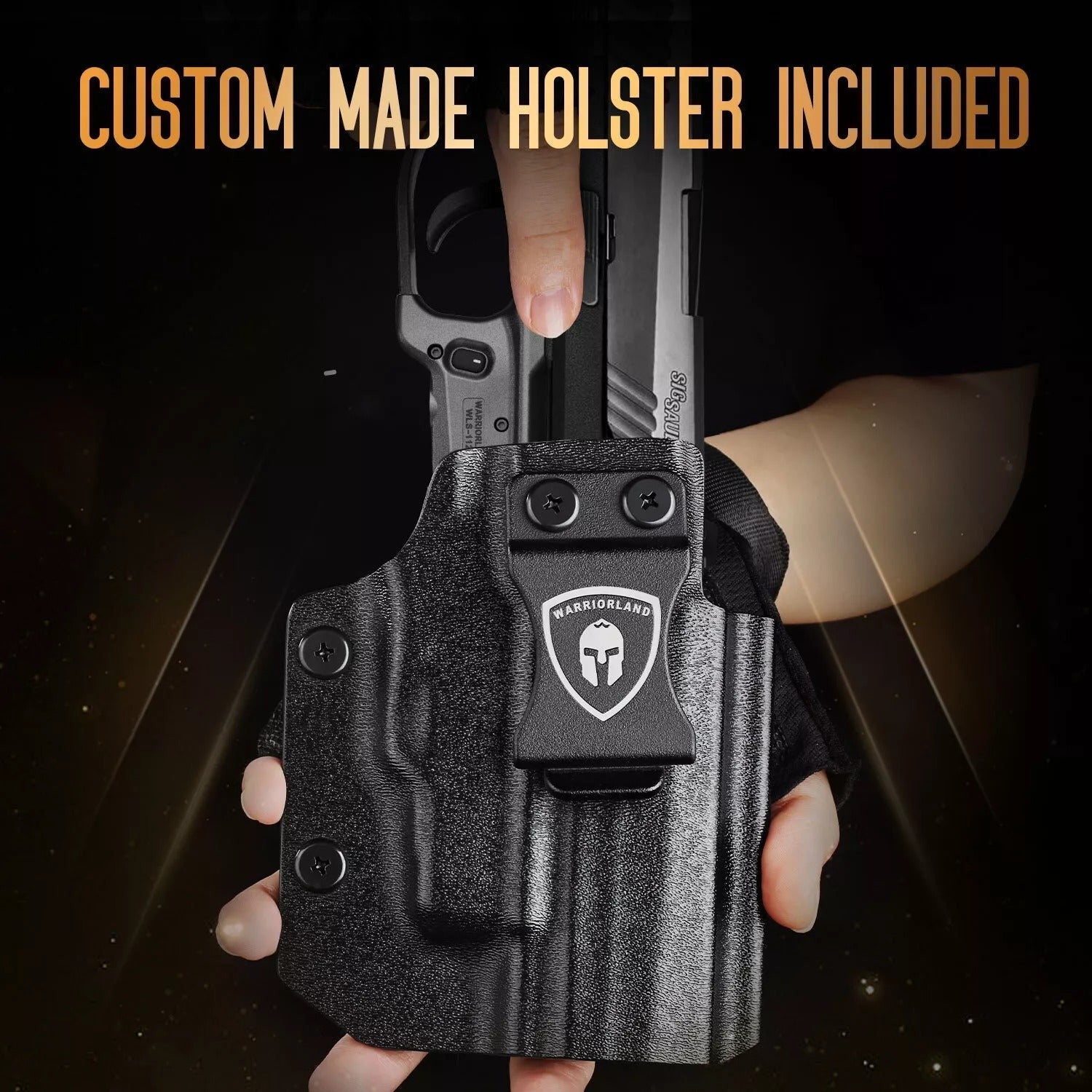 Warriorland WLS-112G Green Laser Sight Fit Sig P320 Compact M18 & P320 Full Size M17,With P320 Holster - WARRIORLAND