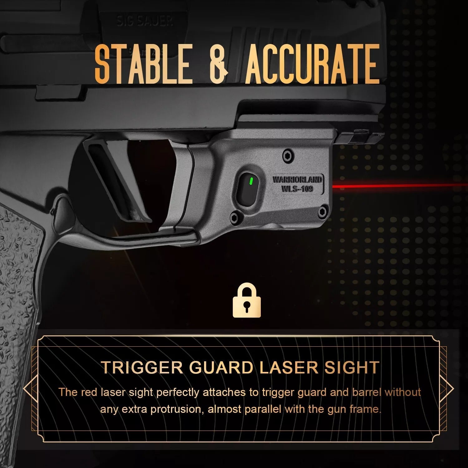 WARRIORLAND Red Laser Sight Fit P365X-Macro with Kydex Holster, First Red Beam Sight with Power Indicator P365 X Macro Laser with IWB Holster Right Hand, WLS- 109 w/ P365X Macro Holster - WARRIORLAND
