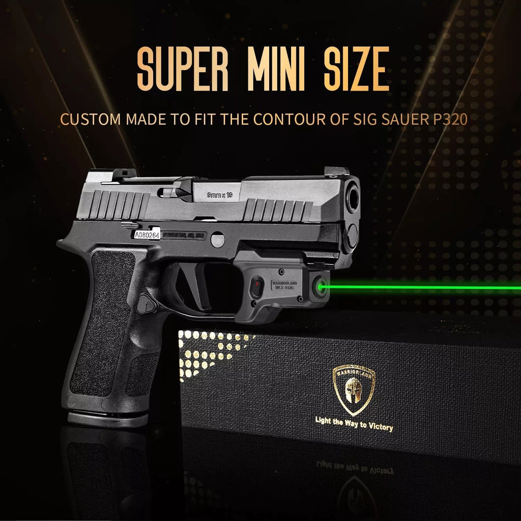 Warriorland WLS-112G Green Laser Sight Fit Sig P320 Compact M18 & P320 Full Size M17,With P320 Holster - WARRIORLAND
