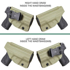 Tan Smith & Wesson Kydex IWB Holster M&P Shield Plus M2.0  M1.0  9mm/.40 Pistol Right/ Left Handed