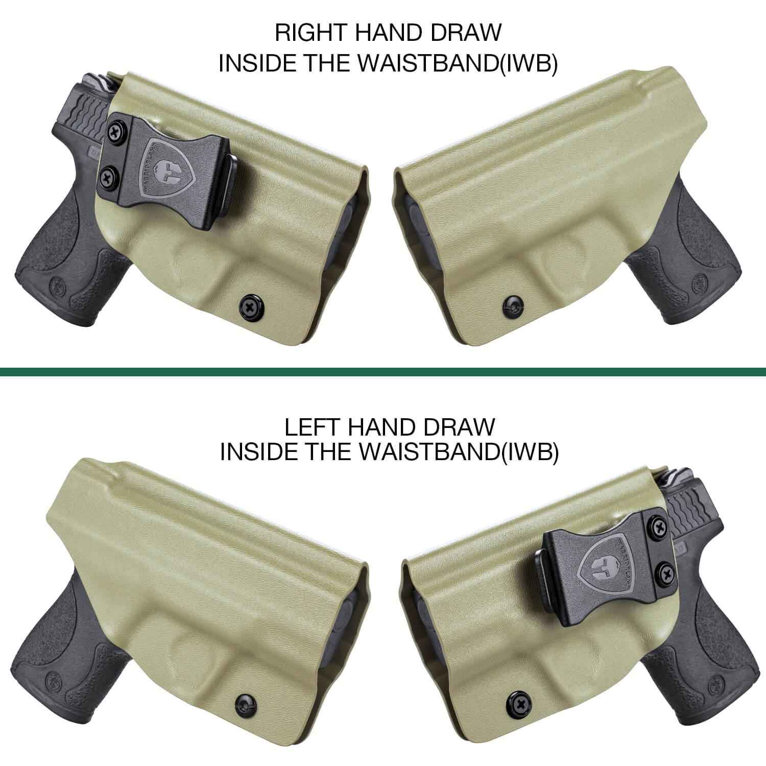 Tan Smith & Wesson Kydex IWB Holster M&P Shield Plus M2.0  M1.0  9mm/.40 Pistol Right/ Left Handed