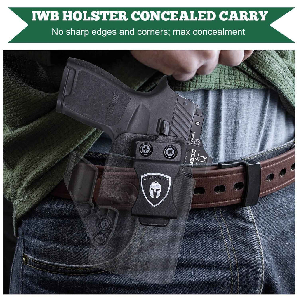 Sig Sauer P320 Full Size Compact P320X Carry Pistol Holster with Claw Red Dot Optics Cut Trigger Guard Holsters for Fat Guys | WARRIORLAND
