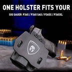 Sig Sauer P365 XL Open Carry OWB Paddle Holster,Fit P365 P365 XL P365 SAS P365X P365.380 ACP P365 ROSE.380 ACP Kydex Holster with Red Dot Cut, Right Hand | WARRIORLAND