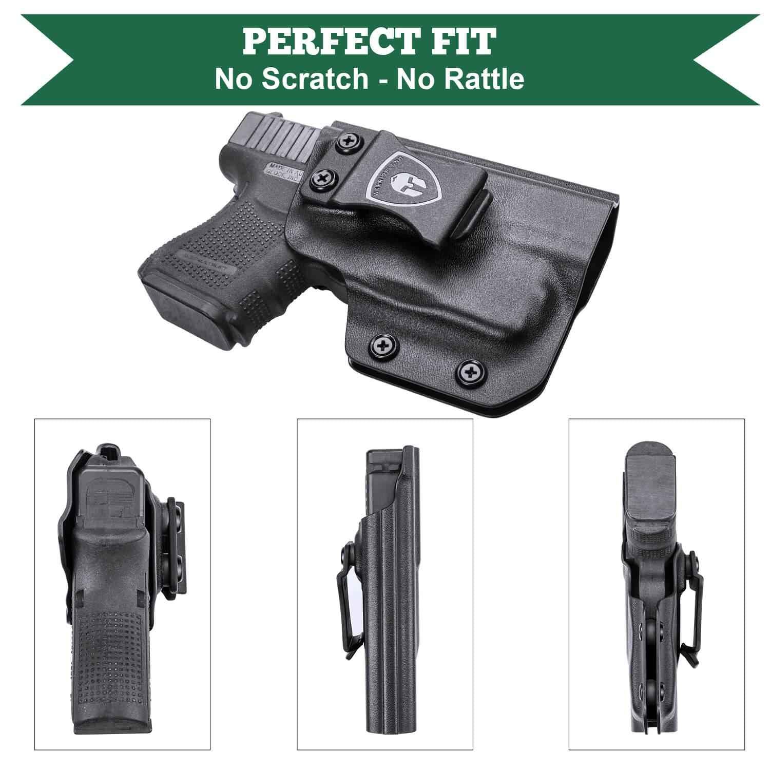 TRL 6 Glock 26 IWB Holster for 26 27 28 33 Gen 4 | Right/Left Handed Kydex Appendix Concealment by WARRIORLAND